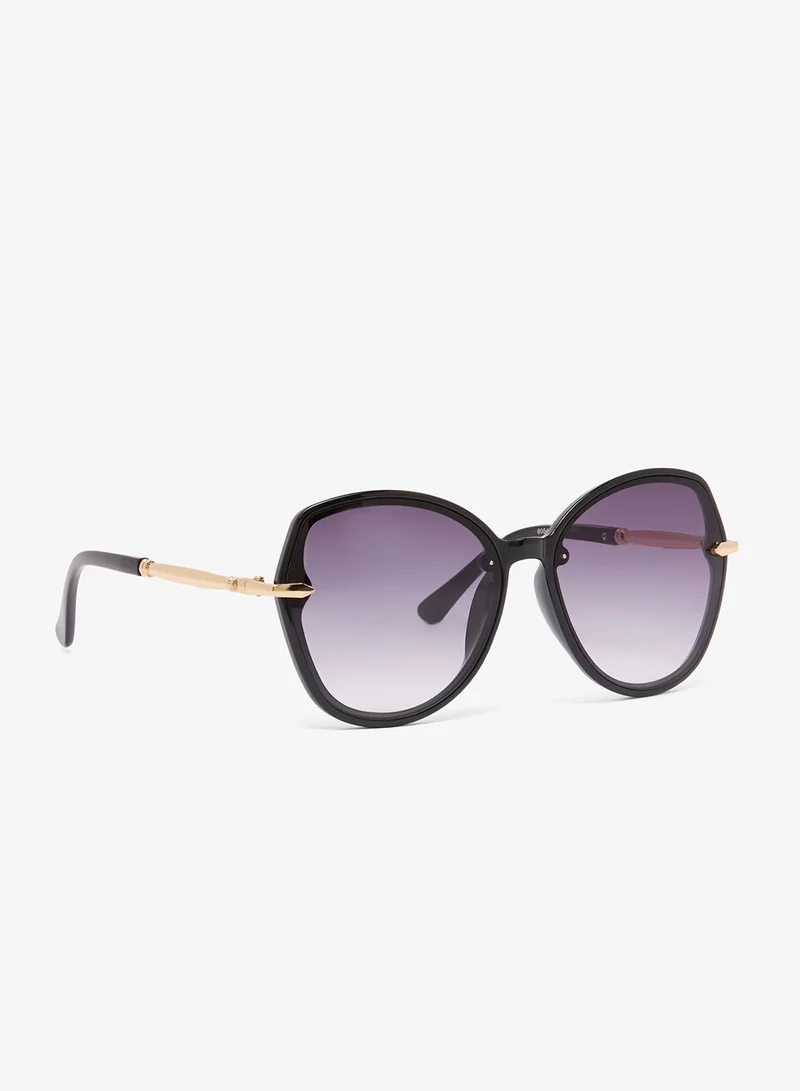ELLA Classic Square Sunglasses With Gold Accent